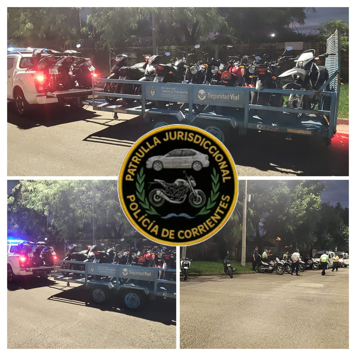 La Policía en conjunto con personal de Tránsito Municipal secuestró 28 motocicletas por ocasionar disturbios 