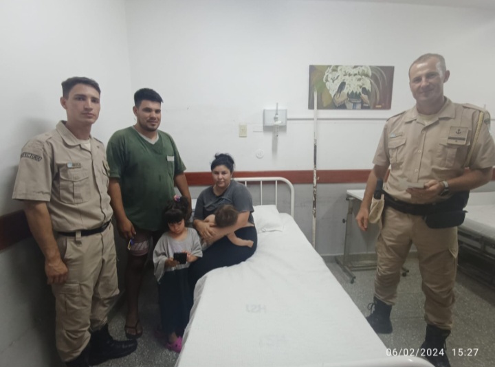 Emergencia en Entre R&iacute;os: Prefectura salv&oacute; la vida de una beba con principio de asfixia