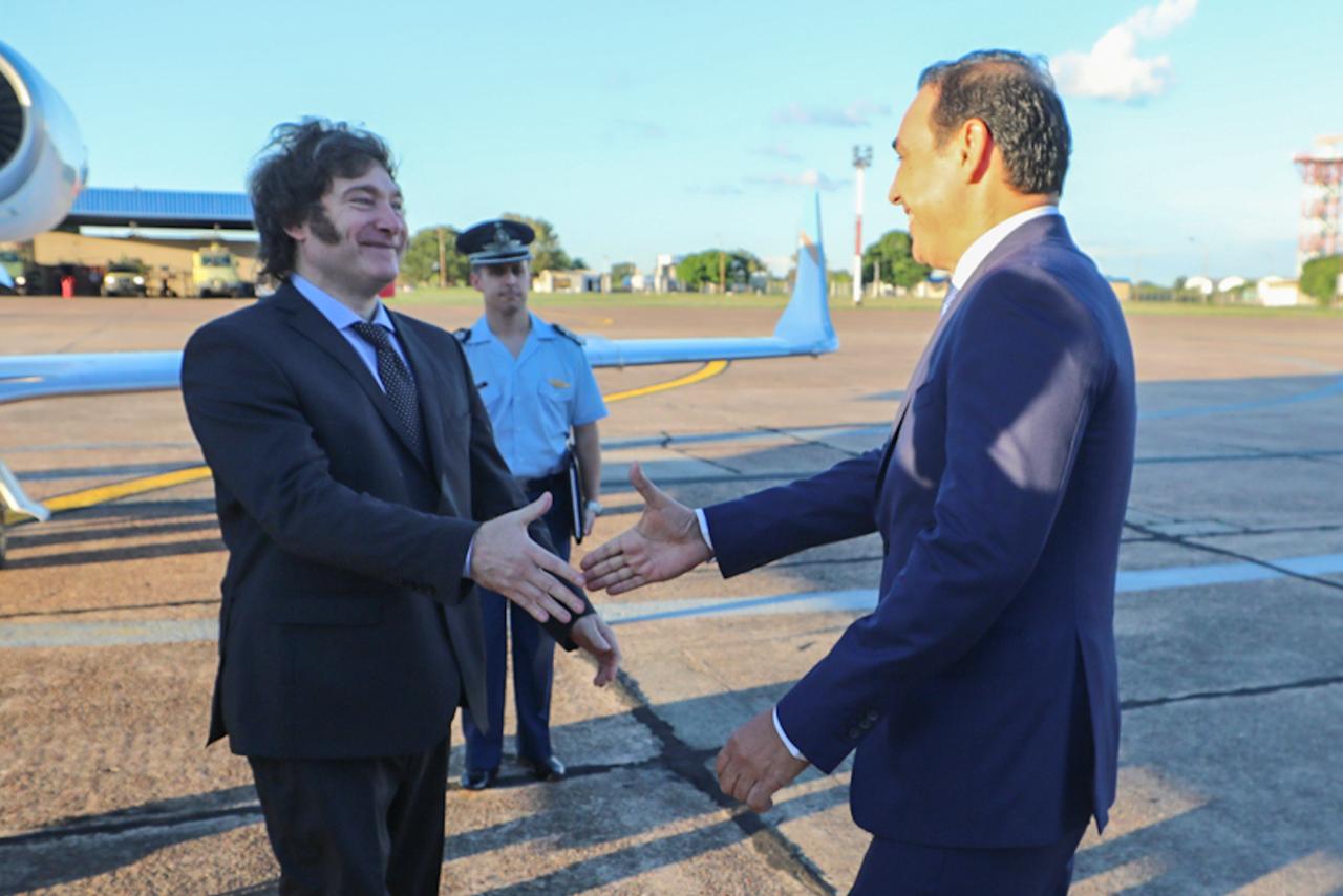 El gobernador Vald&eacute;s recibi&oacute; al Presidente y lo declar&oacute; Hu&eacute;sped de Honor