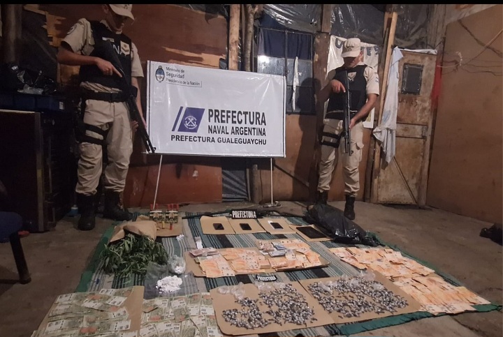 Entre R&iacute;os: Prefectura desbarat&oacute; una banda de narcotraficantes y secuestr&oacute; coca&iacute;na y marihuana