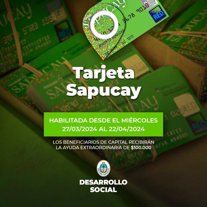 Ya se encuentran habilitadas las tarjetas Sapucay