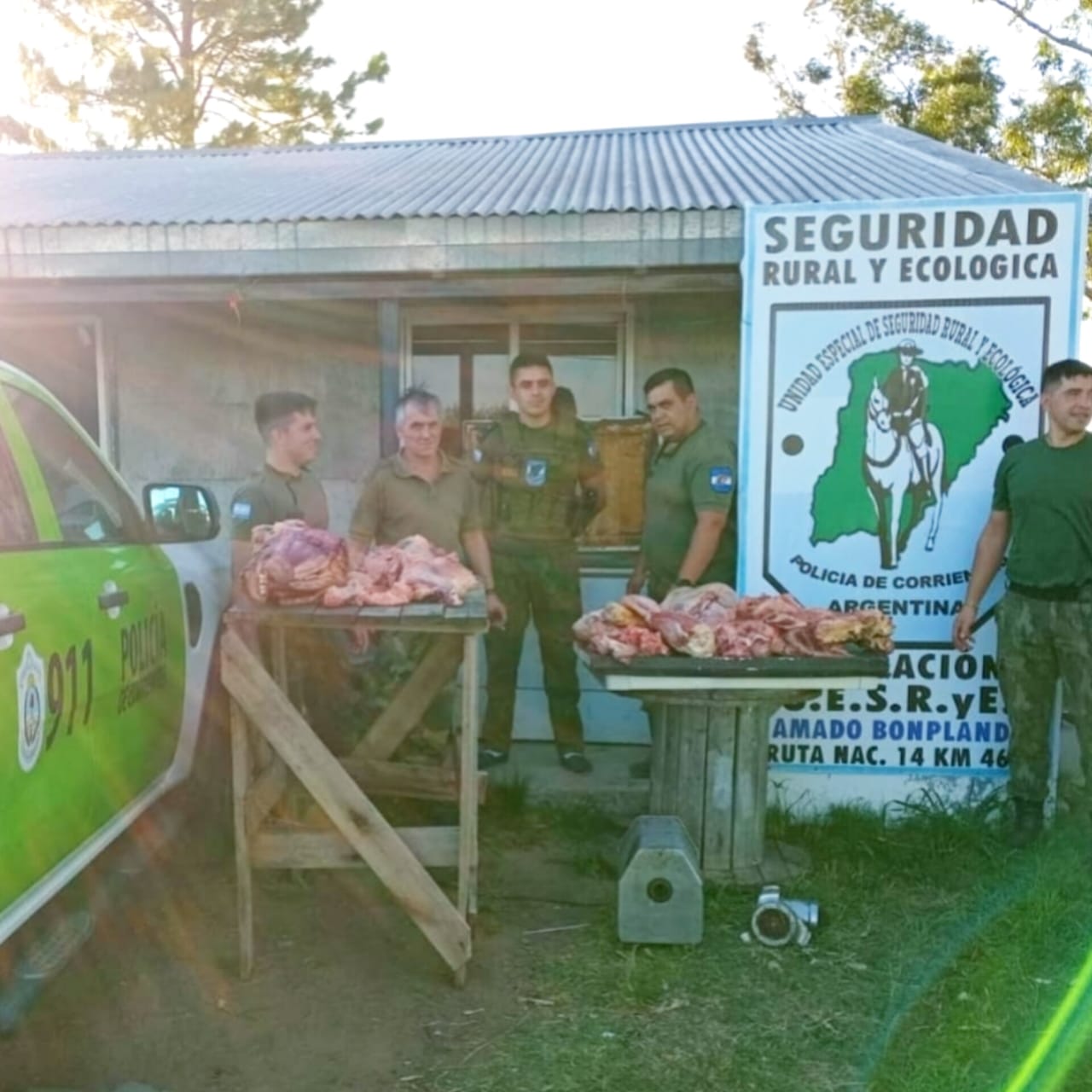 AMADO BONPLAND : La polic&iacute;a secuestro m&aacute;s de 80 kilos de carne no apta para el consumo 