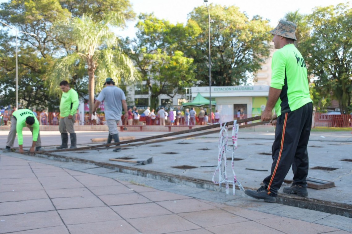 El municipio inici&oacute; la obra de refuncionalizaci&oacute;n de un sector de la plaza Cabral