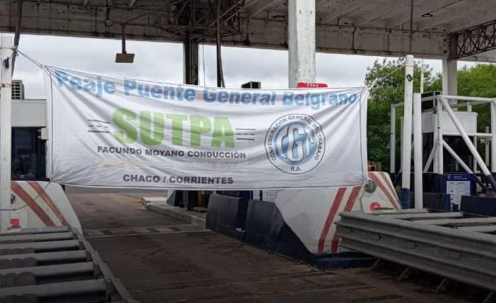 Paro en el peaje Chaco - Corrientes por tiempo indeterminado 