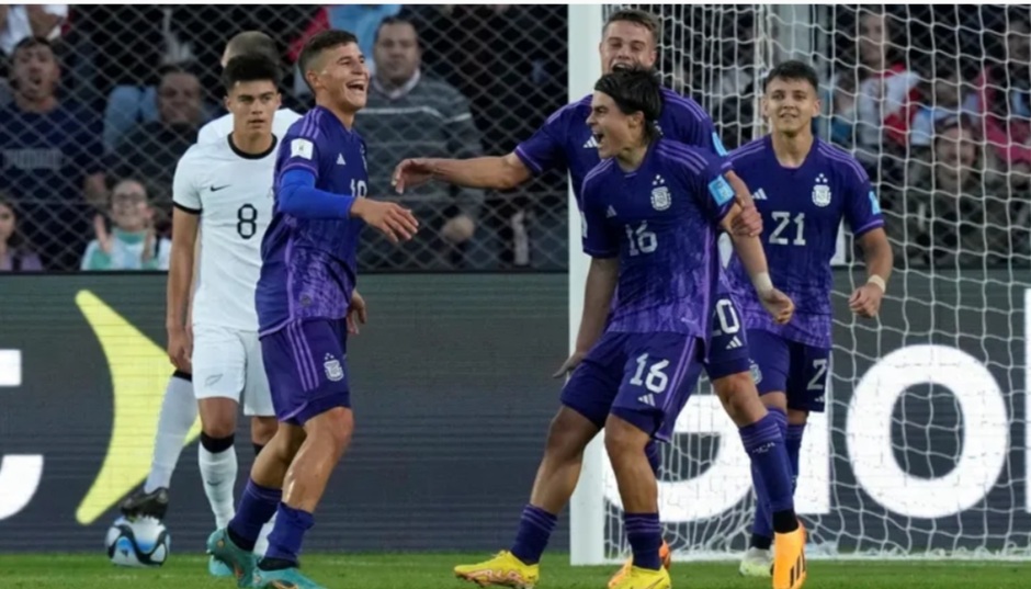 La Selecci&oacute;n argentina Sub 20 aplast&oacute; 5-0 a Nueva Zelanda y avanz&oacute; a octavos como l&iacute;der de su grupo