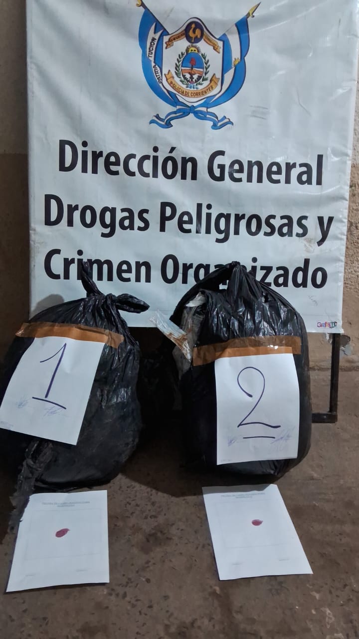 En un operativo policial secuestraron 20 kilos de marihuana 