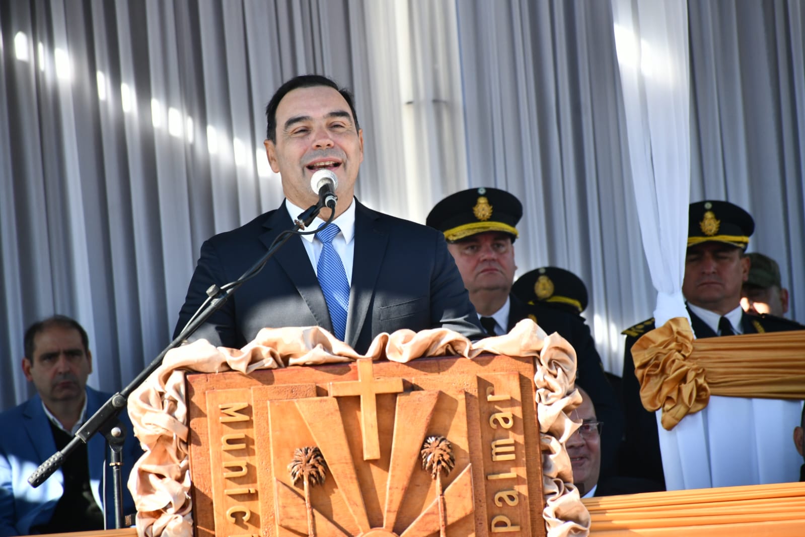 Valdés acompañó al pueblo de San Luis del Palmar en un nuevo aniversario de su fundación