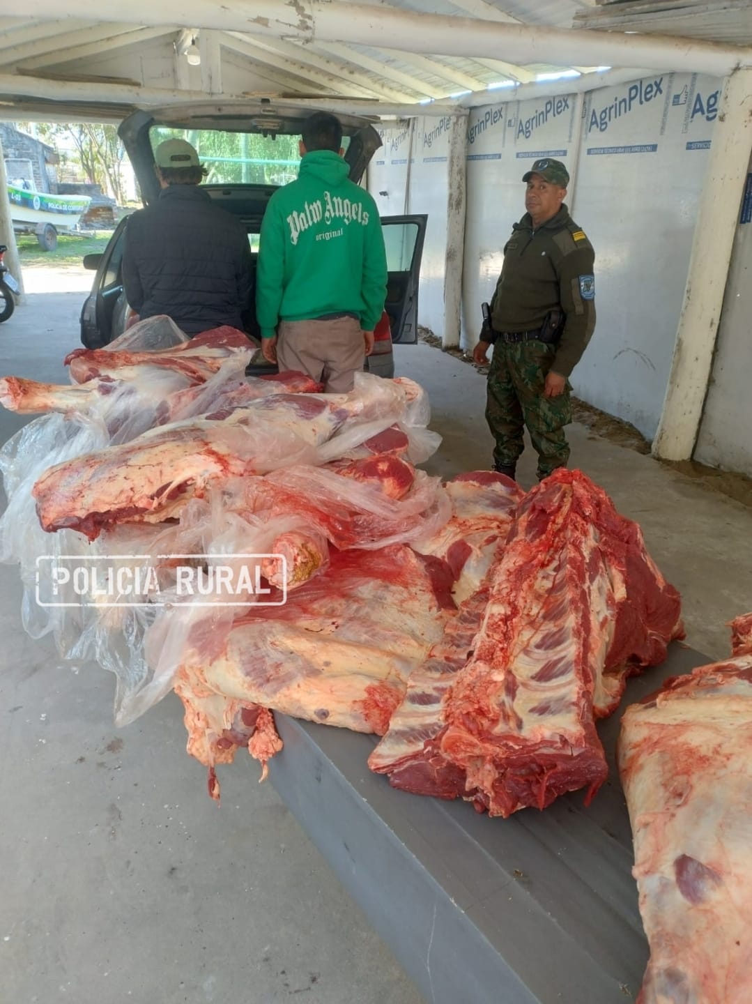 La polic&iacute;a secuestro 250 kilos de carne transportada de manera ilegal 
