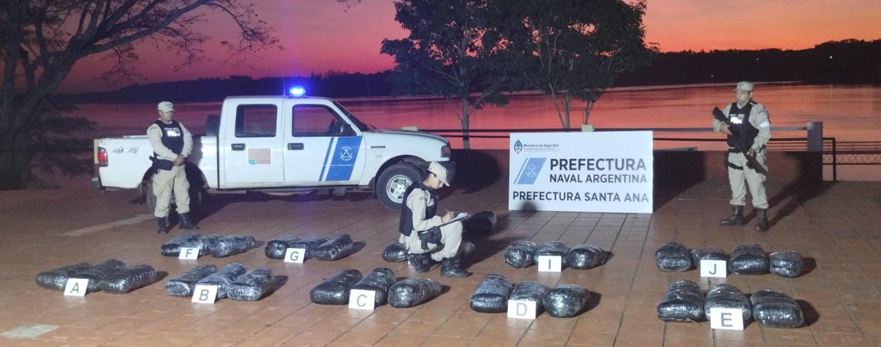Misiones: Prefectura incaut&oacute; m&aacute;s de 188 kilos de marihuana