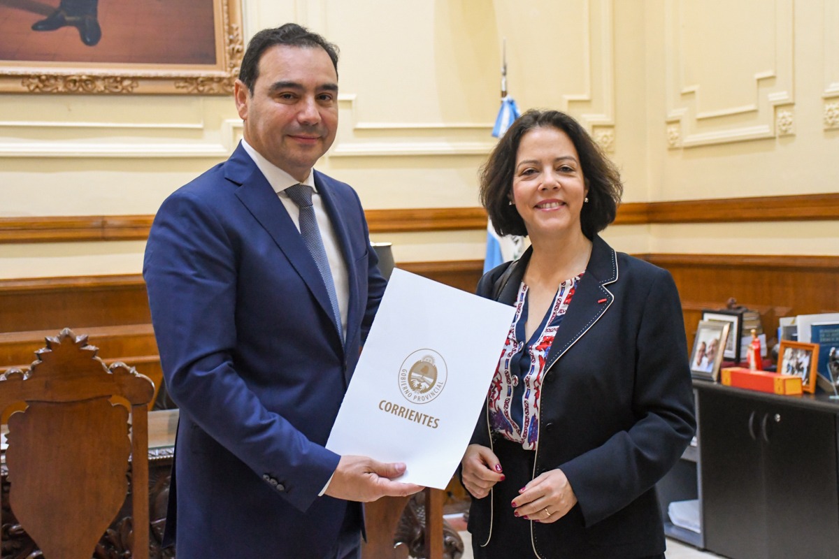  Vald&eacute;s y la embajadora de Francia coincidieron en el potencial productivo de Corrientes para futuras inversiones
