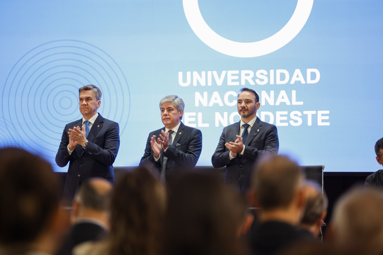 Vald&eacute;s y Zdero acompa&ntilde;aron el acto de asunci&oacute;n de Larroza en la UNNE