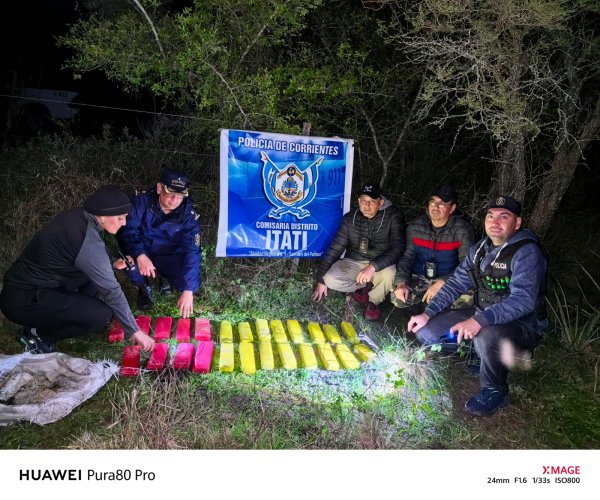 ITATI Lucha contra el narcotr&aacute;fico: La Polic&iacute;a hall&oacute; m&aacute;s de 16 kilos de marihuana