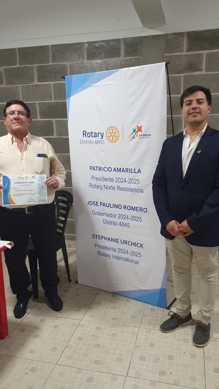 Reconocimiento a Ra&uacute;l Osvaldo Alegre por su incansable labor solidaria en Resistencia