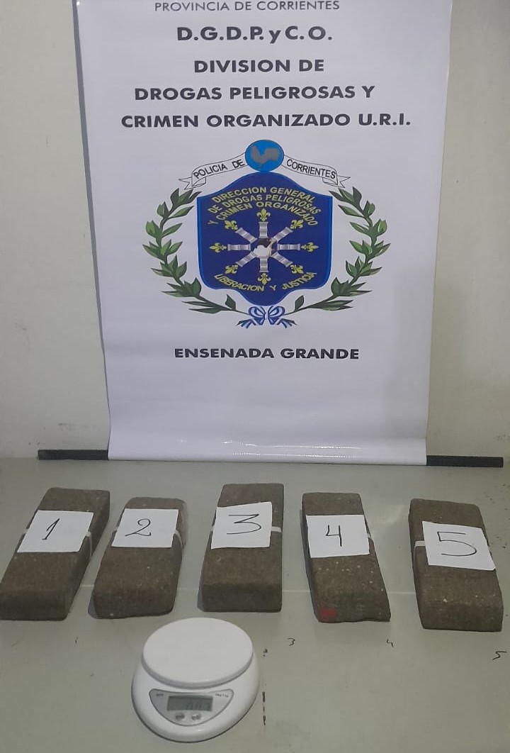 RUTA PROVINCIAL N°21: Tras persecución la Policía secuestró una bolsa conteniendo panes de marihuana