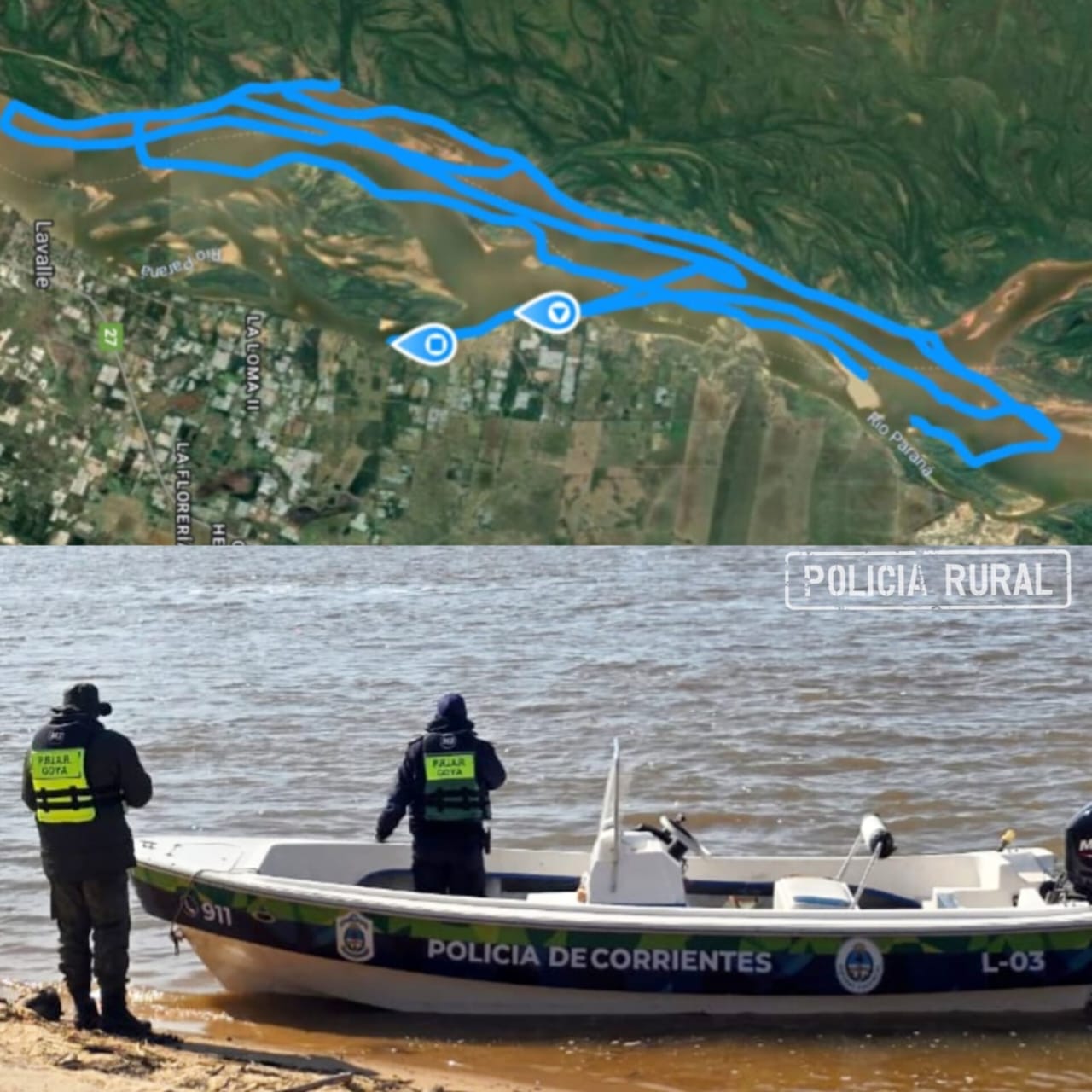 CRUZ DE LOS MILAGROS: La Polic&iacute;a de Corrientes Contin&uacute;a la b&uacute;squeda de los dos j&oacute;venes que habr&iacute;an desaparecido d&iacute;as atr&aacute;s en zonas de la Isla Baibiene