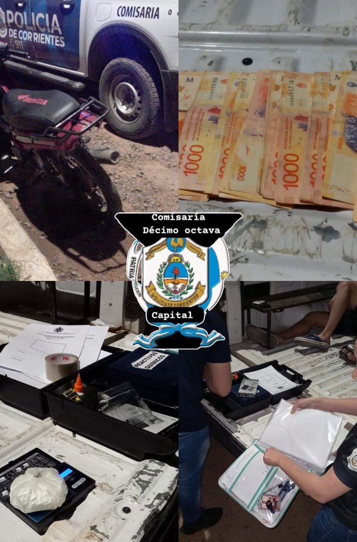 La Polic&iacute;a en tareas de prevenci&oacute;n, secuestro dinero en efectivo y coca&iacute;na hay dos j&oacute;venes demorados
