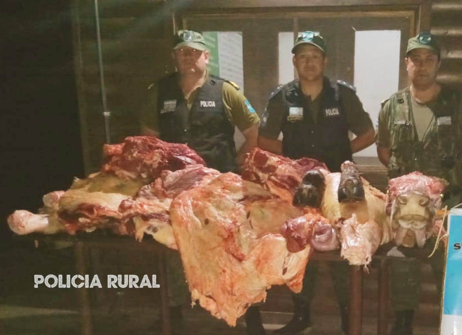 LAVALLE: La Polic&iacute;a tras intervenir en una faena clandestina secuestr&oacute; m&aacute;s de 200 kilogramos de carne vacuna