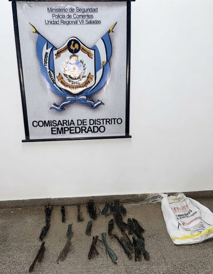 EMPEDRADO:  La Polic&iacute;a recuper&oacute; 95 metros de cable robado de un trnsformador