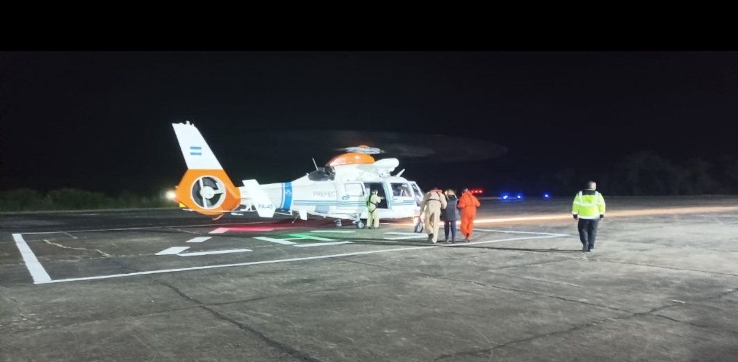 Emergencia en la isla Mart&iacute;n Garc&iacute;a: Prefectura aeroevacu&oacute; a una mujer