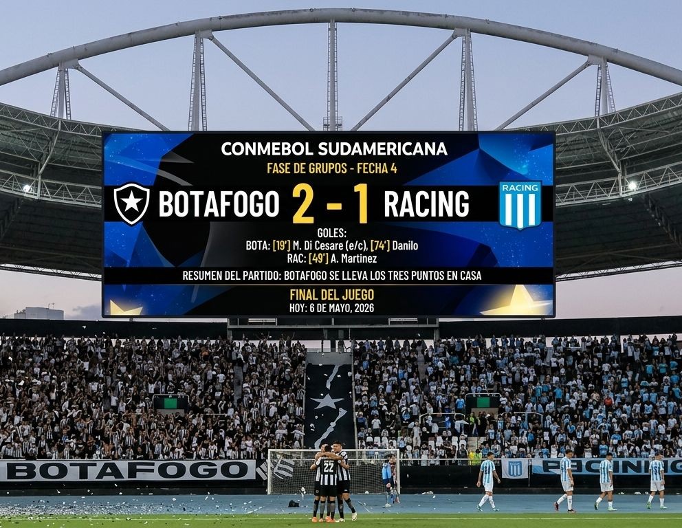 Sudamericana: Botafogo vence a Racing en un duelo de golazos y autogoles